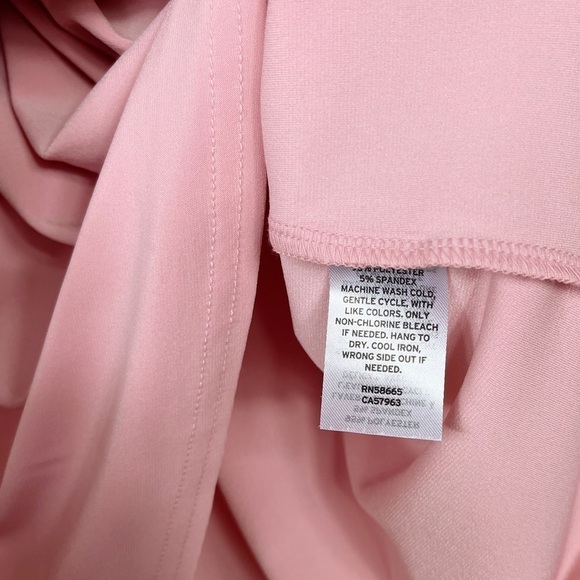 NWT Halogen Pink Bride Sleeveless Keyhole Back Crossover Stretch Tank Top Size L - Picture 5 of 9